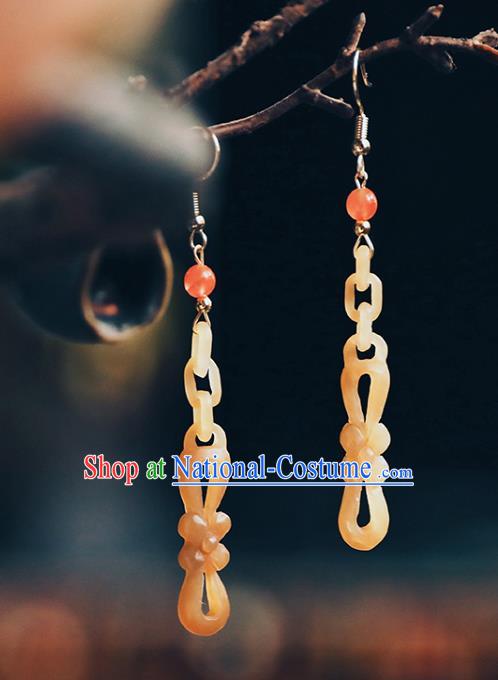 Handmade Chinese Traditional Ceregat Ear Jewelry Classical Cheongsam Earrings Accessories Eardrop