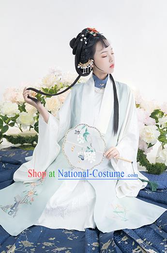 China Traditional Ming Dynasty Noble Princess Historical Clothing Ancient Patrician Female Embroidered Hanfu Dress