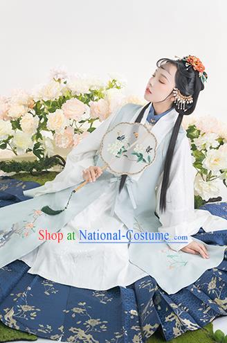 China Traditional Ming Dynasty Noble Princess Historical Clothing Ancient Patrician Female Embroidered Hanfu Dress