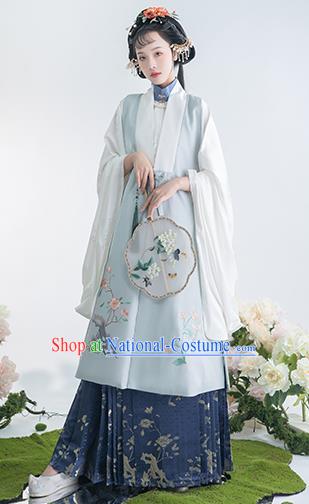 China Traditional Ming Dynasty Noble Princess Historical Clothing Ancient Patrician Female Embroidered Hanfu Dress