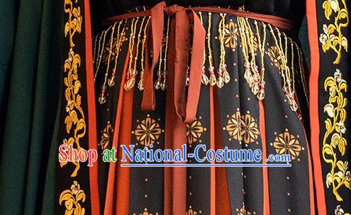 China Ancient Court Queen Embroidered Hanfu Dress Traditional Tang Dynasty Imperial Empress Historical Clothing Full Set