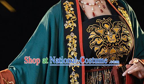 China Ancient Court Queen Embroidered Hanfu Dress Traditional Tang Dynasty Imperial Empress Historical Clothing Full Set