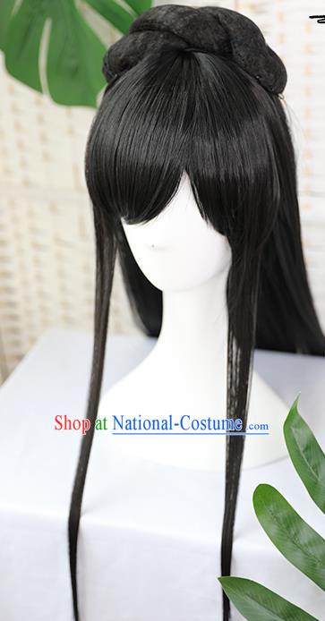 China Traditional Han Dynasty Princess Wiggery Headdress Handmade Ancient Young Beauty Wig Sheath