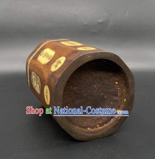 China Traditional Bamboo Brush Pot Handmade Tubular Penrack