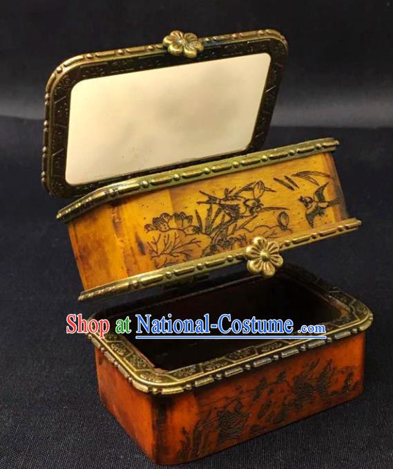 Chinese Handmade Jewel Case Qing Dynasty Classical Jewelry Box