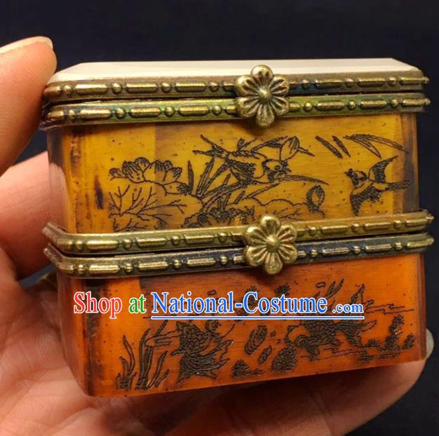 Chinese Handmade Jewel Case Qing Dynasty Classical Jewelry Box