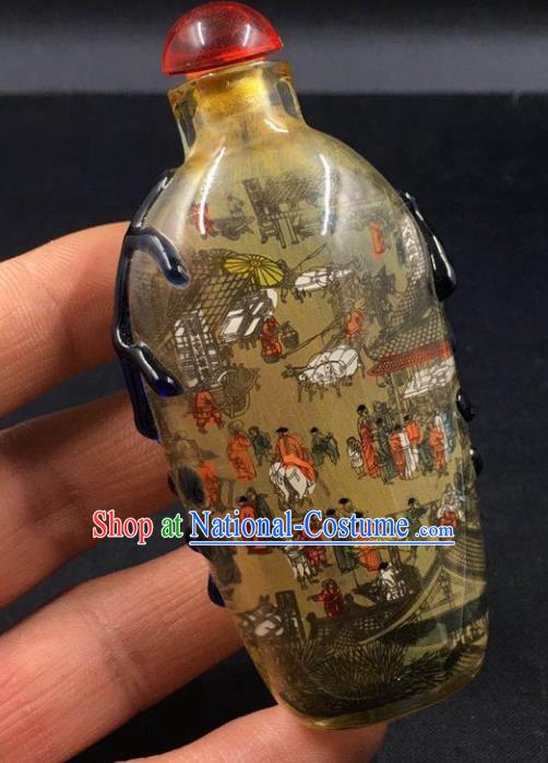 China Handmade Glass Collection Traditional Inside Painting Snuff Bottle