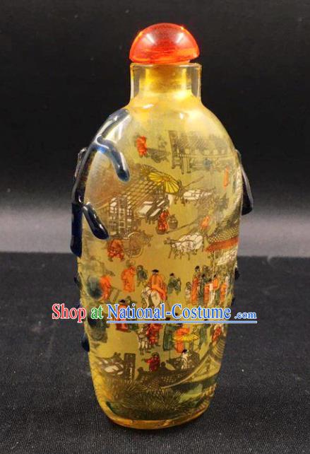 China Handmade Glass Collection Traditional Inside Painting Snuff Bottle