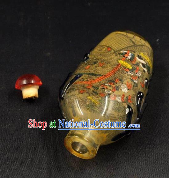 China Handmade Glass Collection Traditional Inside Painting Snuff Bottle