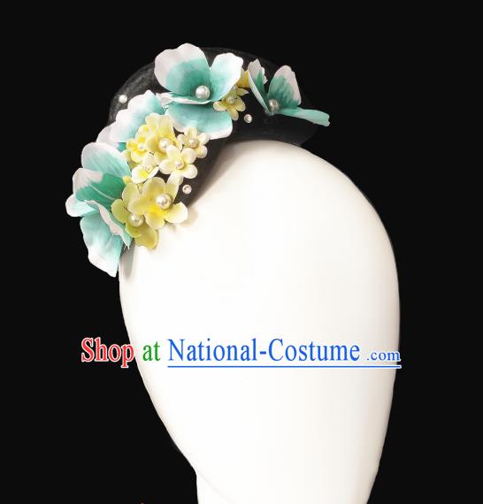 China Traditional Classical Dance Wig Chignon Fan Dance Hair Accessories