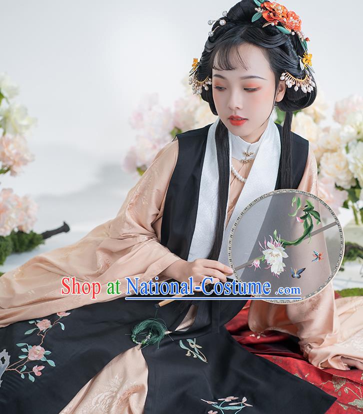 China Traditional Ming Dynasty Imperial Woman Historical Clothing Ancient Nobility Female Hanfu Embroidered Costumes Full Set