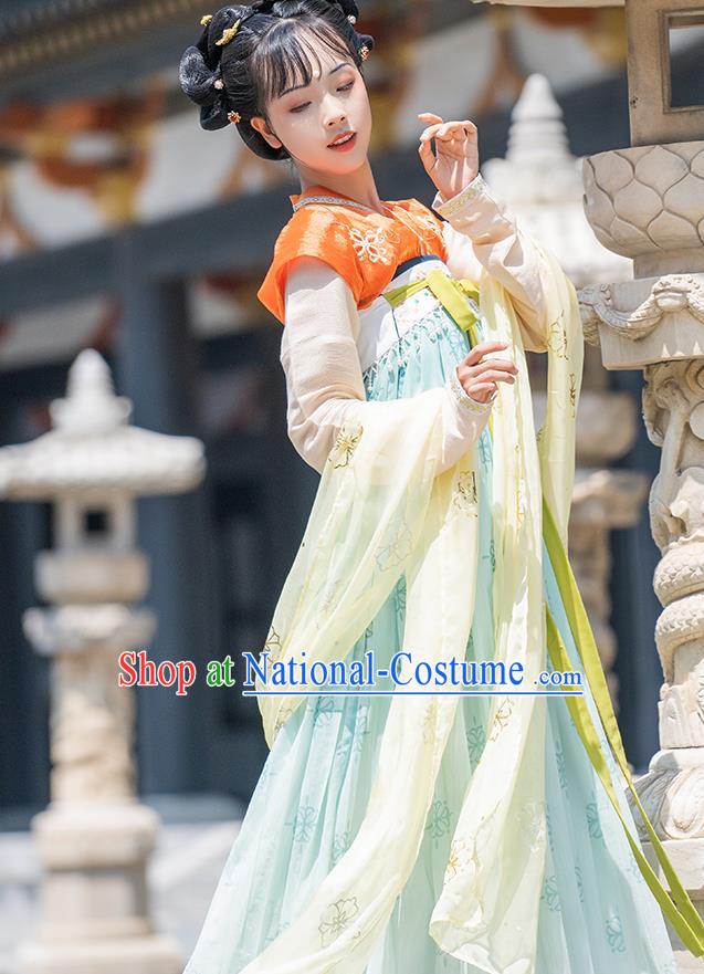 China Ancient Palace Infanta Hanfu Dress Traditional Tang Dynasty Royal Princess Tai Ping Historical Clothing