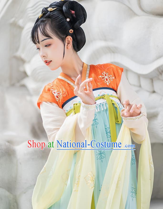 China Ancient Palace Infanta Hanfu Dress Traditional Tang Dynasty Royal Princess Tai Ping Historical Clothing