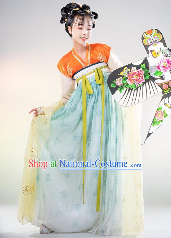 China Ancient Palace Infanta Hanfu Dress Traditional Tang Dynasty Royal Princess Tai Ping Historical Clothing