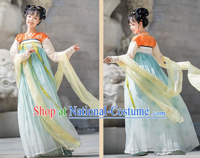 China Ancient Palace Infanta Hanfu Dress Traditional Tang Dynasty Royal Princess Tai Ping Historical Clothing