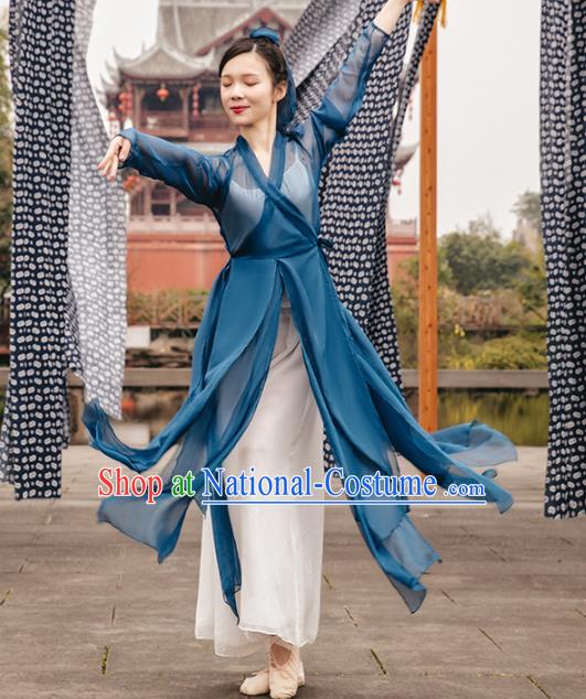 Traditional China Classical Dance Outfits Martial Arts Stage Show Costumes Fan Dance Clothing