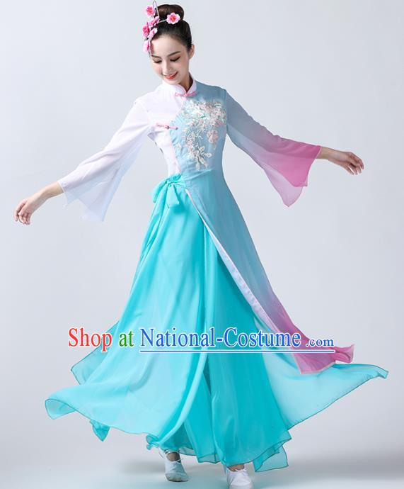 China Traditional Fan Dance Stage Performance Costume Classical Dance Clothing Spring Festival Gala Dance Outfits