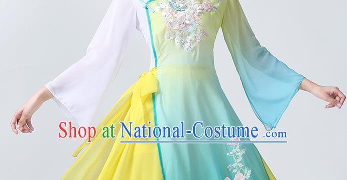 China Umbrella Dance Outfits Classical Dance Clothing Traditional Fan Dance Stage Performance Costume