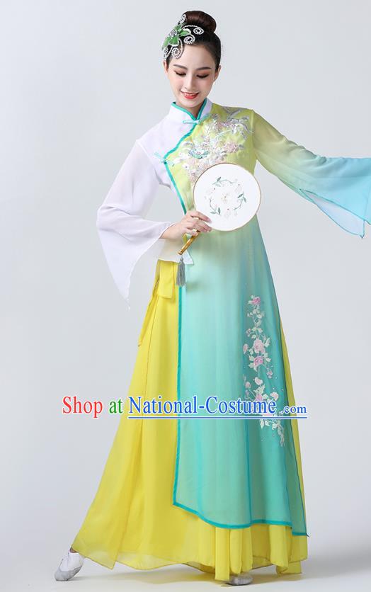 China Umbrella Dance Outfits Classical Dance Clothing Traditional Fan Dance Stage Performance Costume