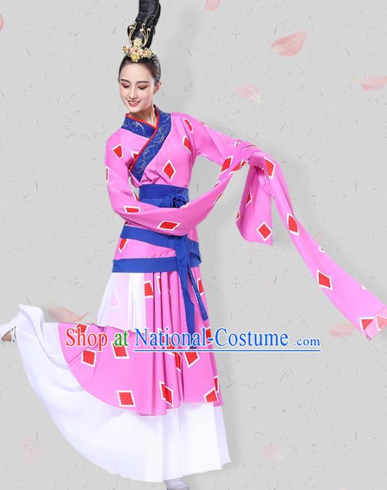 China Classical Dance Costume Traditional Han Dynasty Palace Dance Water Sleeve Dress