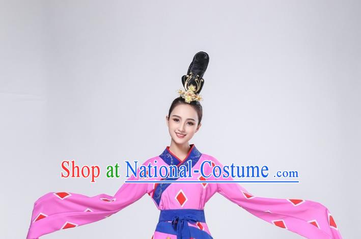 China Classical Dance Costume Traditional Han Dynasty Palace Dance Water Sleeve Dress