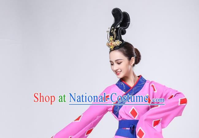 China Classical Dance Costume Traditional Han Dynasty Palace Dance Water Sleeve Dress