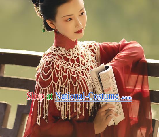 China Traditional Ming Dynasty Imperial Consort Historical Clothing Ancient Court Countess Hanfu Dress Costumes