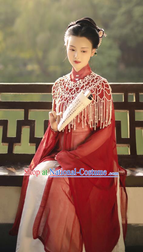 China Traditional Ming Dynasty Imperial Consort Historical Clothing Ancient Court Countess Hanfu Dress Costumes