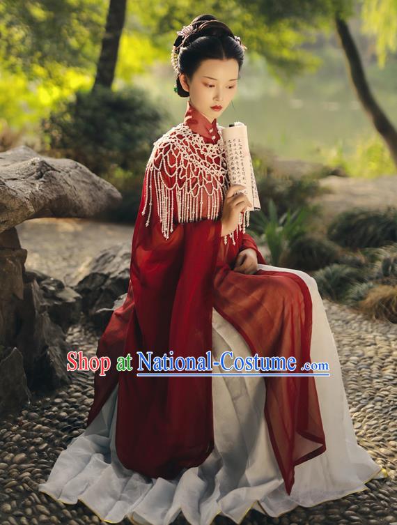 China Traditional Ming Dynasty Imperial Consort Historical Clothing Ancient Court Countess Hanfu Dress Costumes