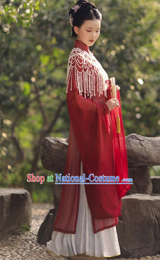 China Traditional Ming Dynasty Imperial Consort Historical Clothing Ancient Court Countess Hanfu Dress Costumes