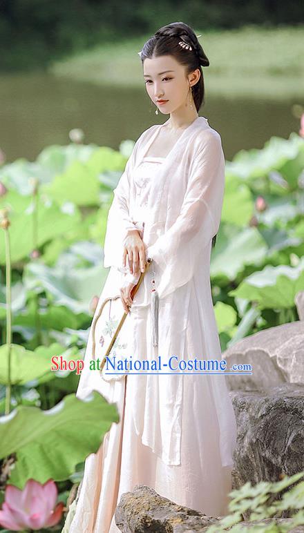 Traditional China Song Dynasty Village Girl Historical Clothing Ancient Civilian Lady Dress Hanfu Costume