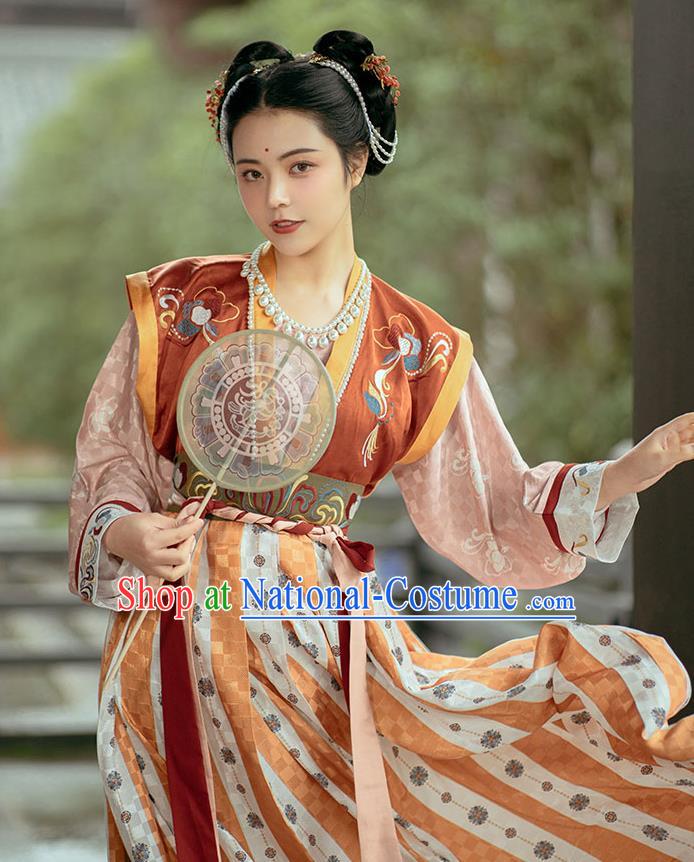 China Ancient Palace Princess Hanfu Dress Traditional Tang Dynasty Court Lady Historical Clothing Complete Set