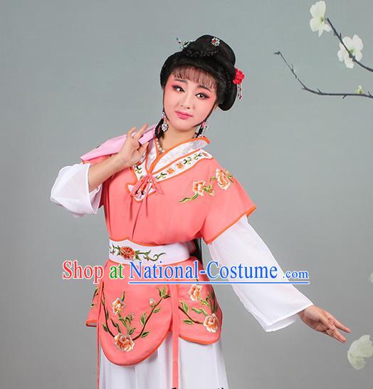 China Huangmei Opera Maidservant Dress Clothing Traditional Peking Opera Actress Garment Costumes