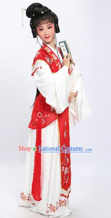 China Traditional Yue Opera Diva Garment Costumes Shaoxing Opera Noble Beauty Embroidered Dress Clothing and Hair Jewelry