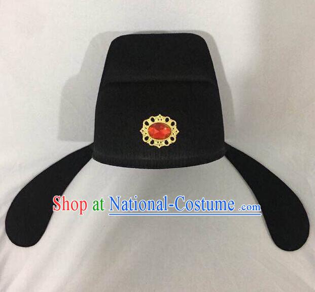 China Official Headwear Ancient Style Wu Sha Hat Traditional Peking Opera Scholar Hat