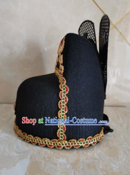 China Traditional Peking Opera Swordsman Hat Ming Dynasty Official Headwear Ancient Style Wu Sha Hat