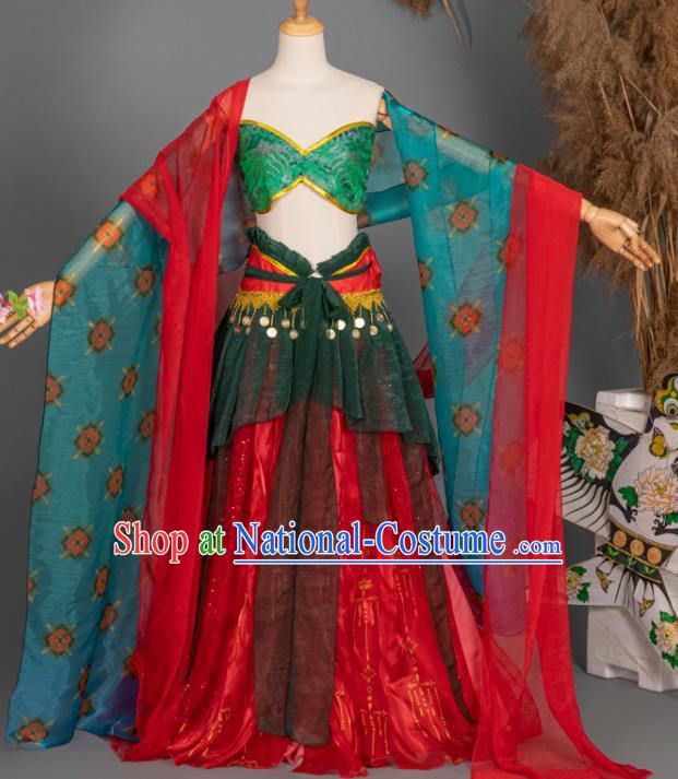 China Classical Dance Clothing Cosplay Dunhuang Fairy Hanfu Dress Ancient Princess Garment Costumes