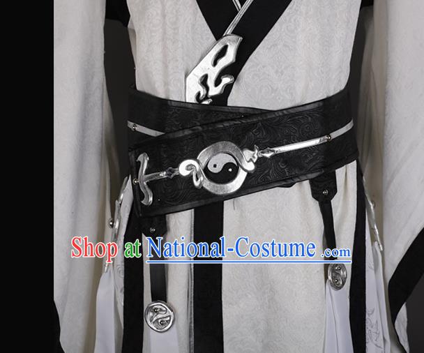 Chinese Game Jian Xia Qing Yuan Clothing Ancient Swordsman Attires Cosplay Taoist Priest Garment Costumes