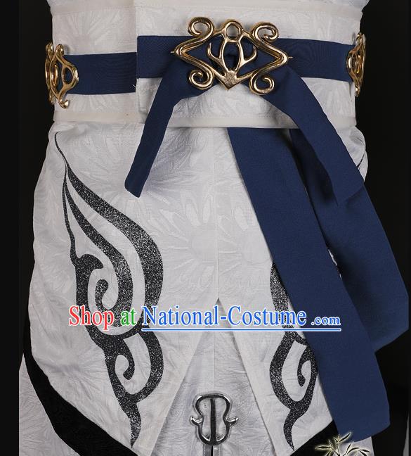 Chinese Cosplay Taoist Priest Garment Costumes Game Ni Shui Han Ye Wen Zhou Clothing Ancient Swordsman Attires