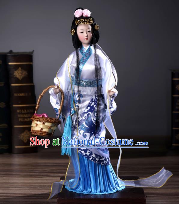 White Handmade Traditional China Beijing Silk Figurine - Beauty Xi Shi