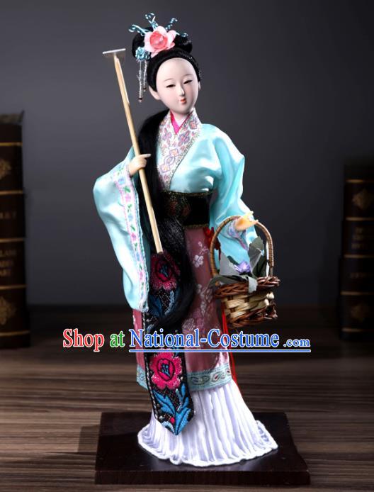 Handmade the Twelve Hairpins of Jinling Traditional China Beijing Silk Figurine A Dream in Red Mansions - Lin Daiyu