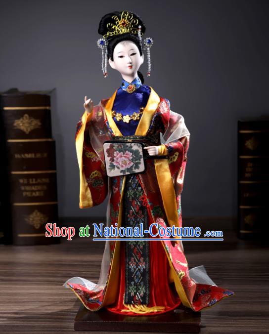 Handmade A Dream in Red Mansions the Twelve Hairpins of Jinling Traditional China Beijing Silk Figurine - Empress Jia Yuanchun