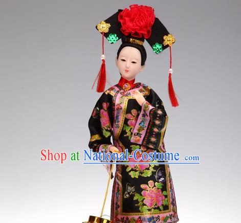 Handmade Traditional China Beijing Silk Figurine - Qing Dynasty Princess