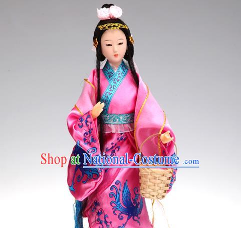 Handmade Traditional China Beijing Silk Figurine - the Four Great Beauties Xi Shi