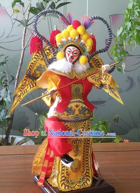 Handmade Traditional China Beijing Silk Figurine - Peking Opera Doll Monkey King