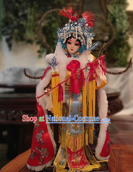 Handmade Traditional China Beijing Silk Figurine - Peking Opera Doll Wang Zhaojun