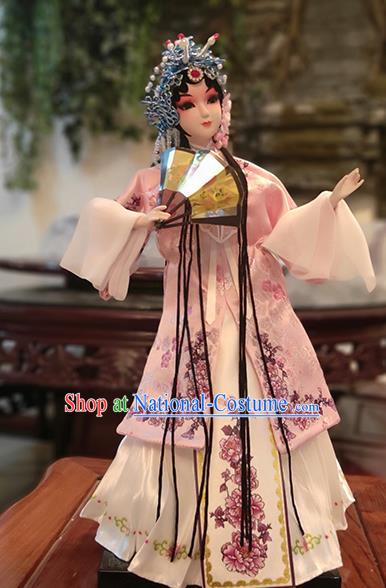 Handmade China Beijing Silk Figurine Traditional Peking Opera Doll - Du Liniang