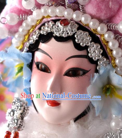 Handmade China Beijing Silk Figurine Traditional Peking Opera Female General Doll - Mu Guiying