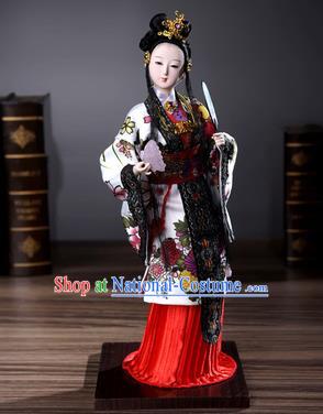 Handmade A Dream in Red Mansions Traditional China Beijing Silk Figurine the Twelve Hairpins of Jinling Xue Baochai