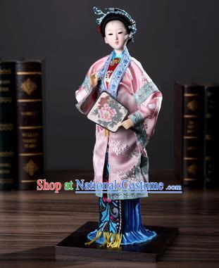 Handmade A Dream in Red Mansions the Twelve Hairpins of Jinling Traditional China Beijing Silk Figurine - Li Wan